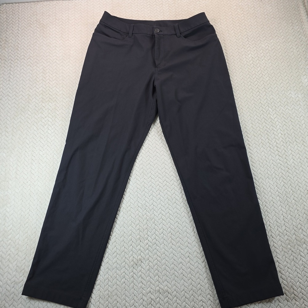Lululemon Mens Commission Pant Slim Warpstreme Black 35x30 LM5AO1S